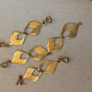 Gold-Tone Linked Wave Drop Earrings - Women Jewelry #36